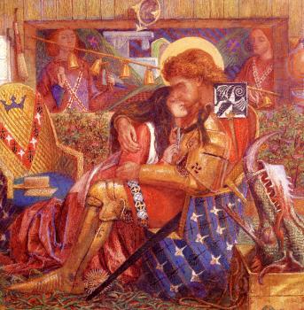 Dante Gabriel Rossetti : The Wedding of Saint George and the Princess Sabra